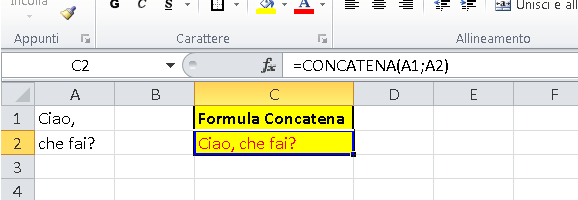 Uniamo due stringhe