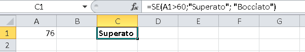 Funzione SE di Excel