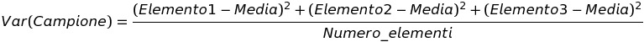 formula della varianza