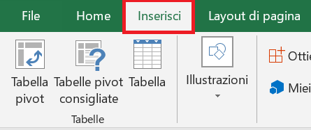 Pulsante inserisci