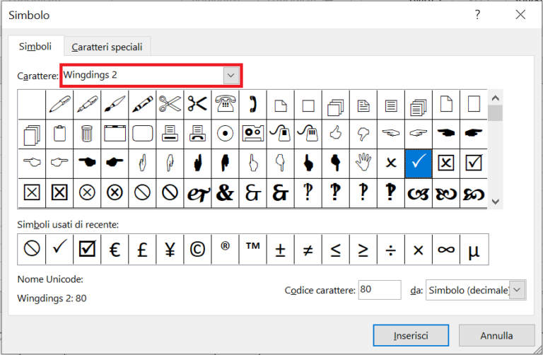 Segno di spunta su excel foglio excel
