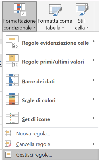 Formattazione condizionale