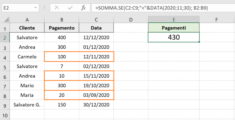 Come Sommare Su Excel Solo Alcune Celle